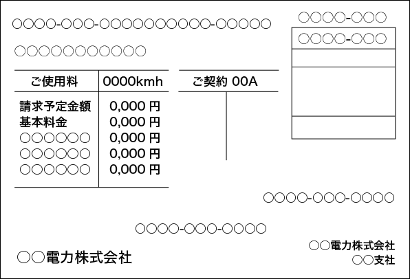 検針票イメージ